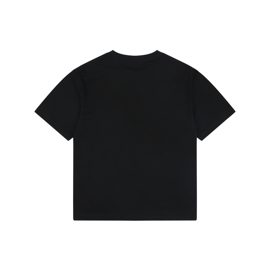 Burberry Phantom Equestrian Knight Overlapping Print Tee – Black