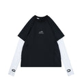 Balenciaga Reflective Ring Logo Quick-Dry Faux Two-Piece Long Sleeve – Black