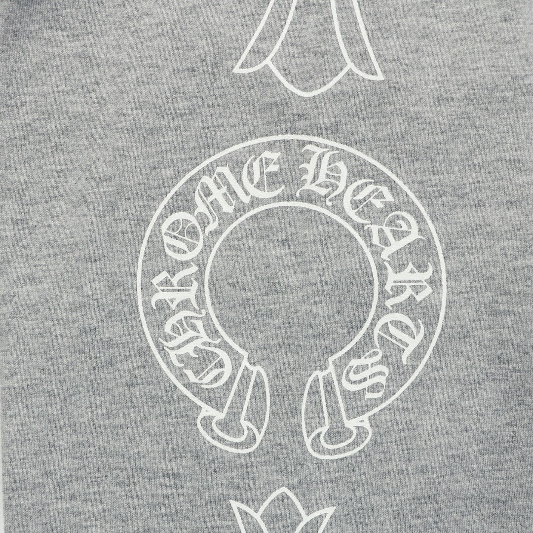 Chrome Hearts Sanskrit Collar Colorblock Raglan Long Sleeve – White/Grey