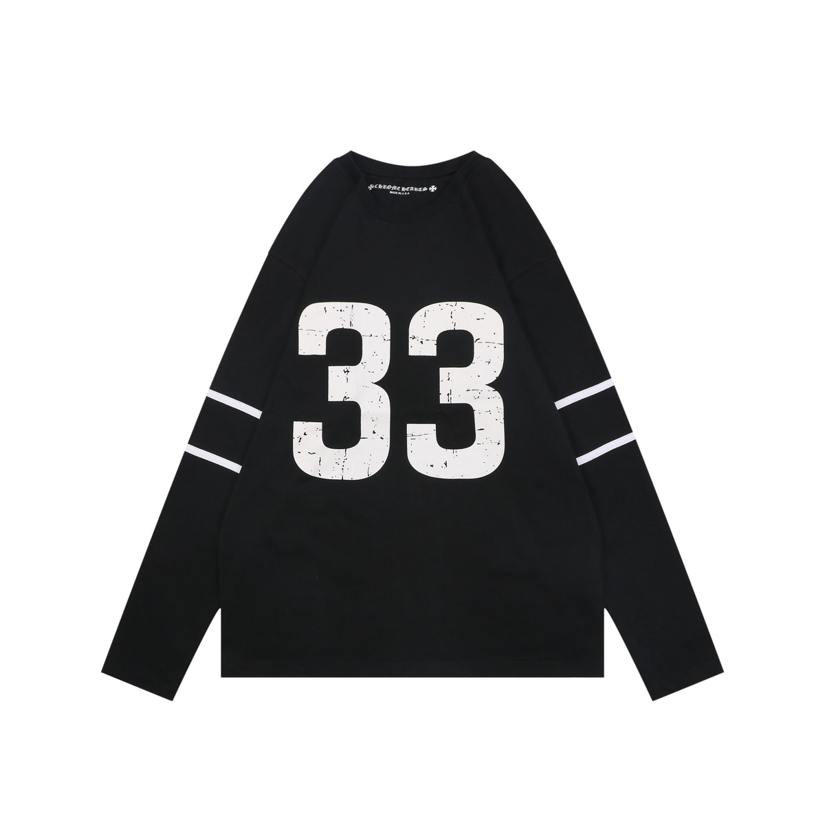 Chrome Hearts #33 Sanskrit Cross Print Long Sleeve – Black