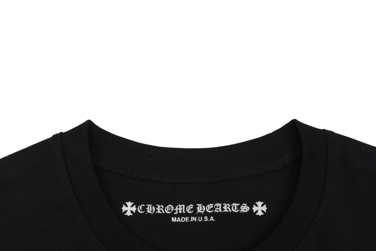 Chrome Hearts #33 Sanskrit Cross Print Long Sleeve – Black