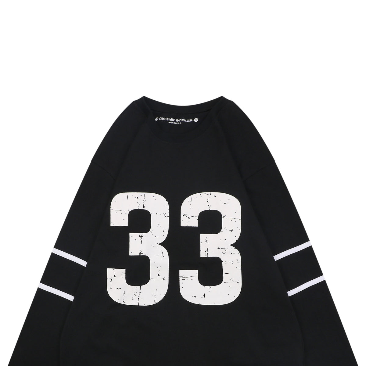Chrome Hearts #33 Sanskrit Cross Print Long Sleeve – Black