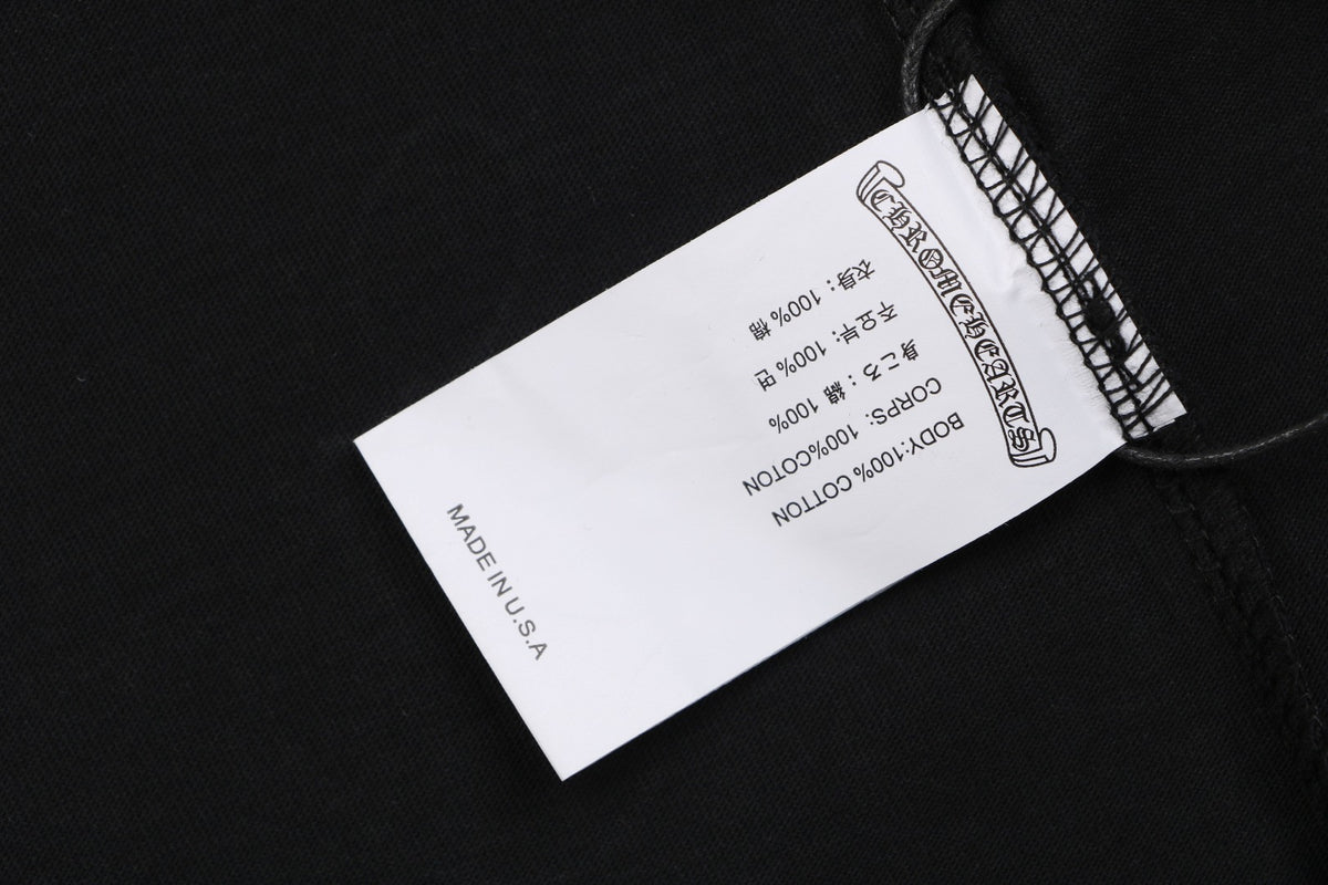 Chrome Hearts #33 Sanskrit Cross Print Long Sleeve – Black