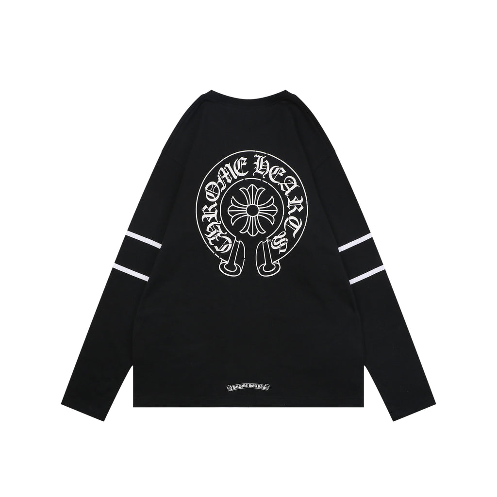 Chrome Hearts #33 Sanskrit Cross Print Long Sleeve – Black