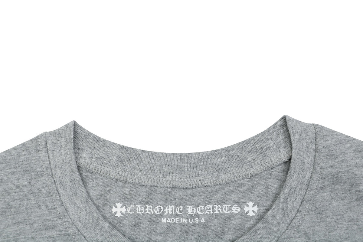 Chrome Hearts #33 Sanskrit Cross Print Long Sleeve – Grey
