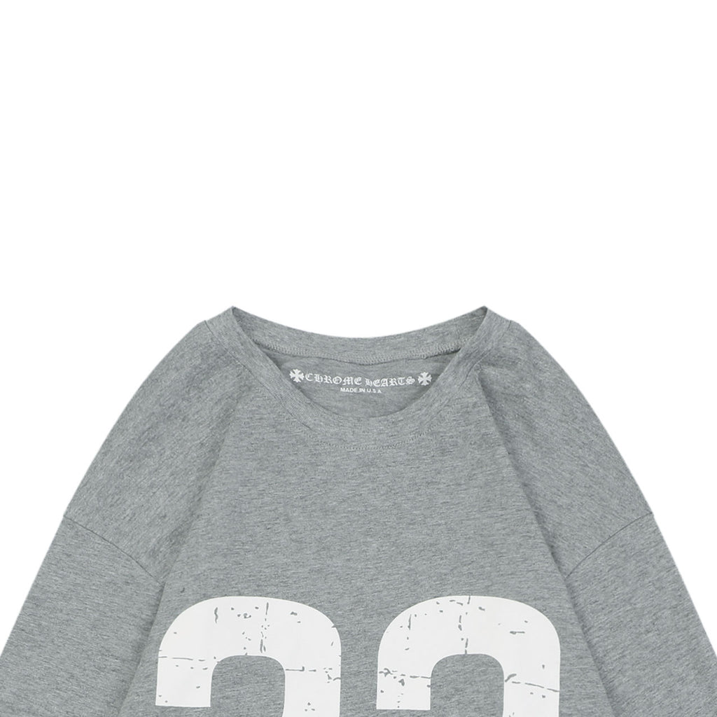 Chrome Hearts #33 Sanskrit Cross Print Long Sleeve – Grey