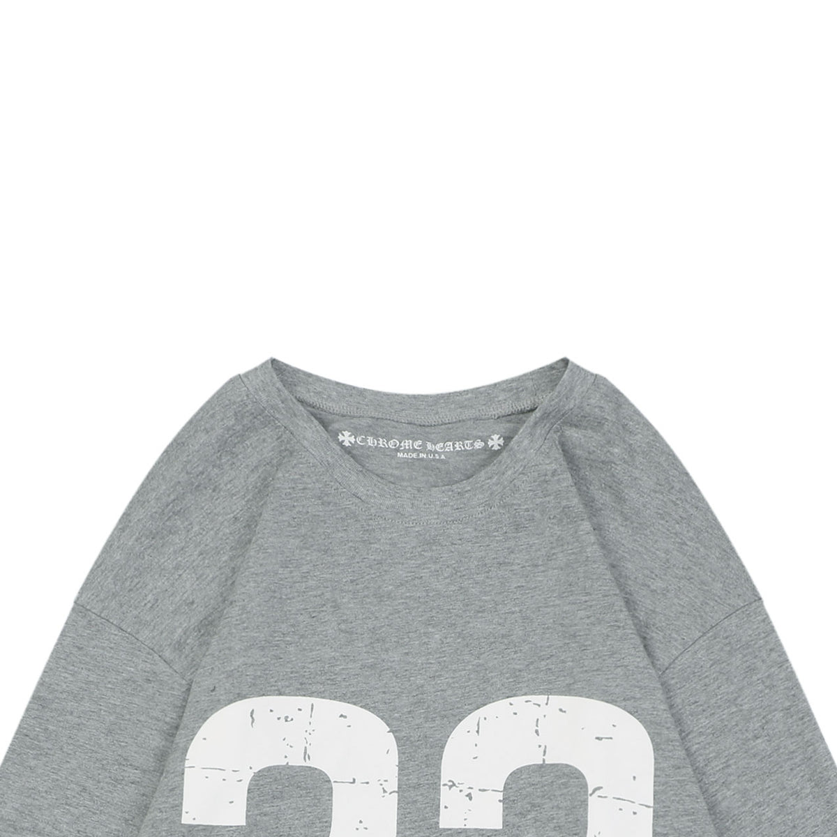 Chrome Hearts #33 Sanskrit Cross Print Long Sleeve – Grey