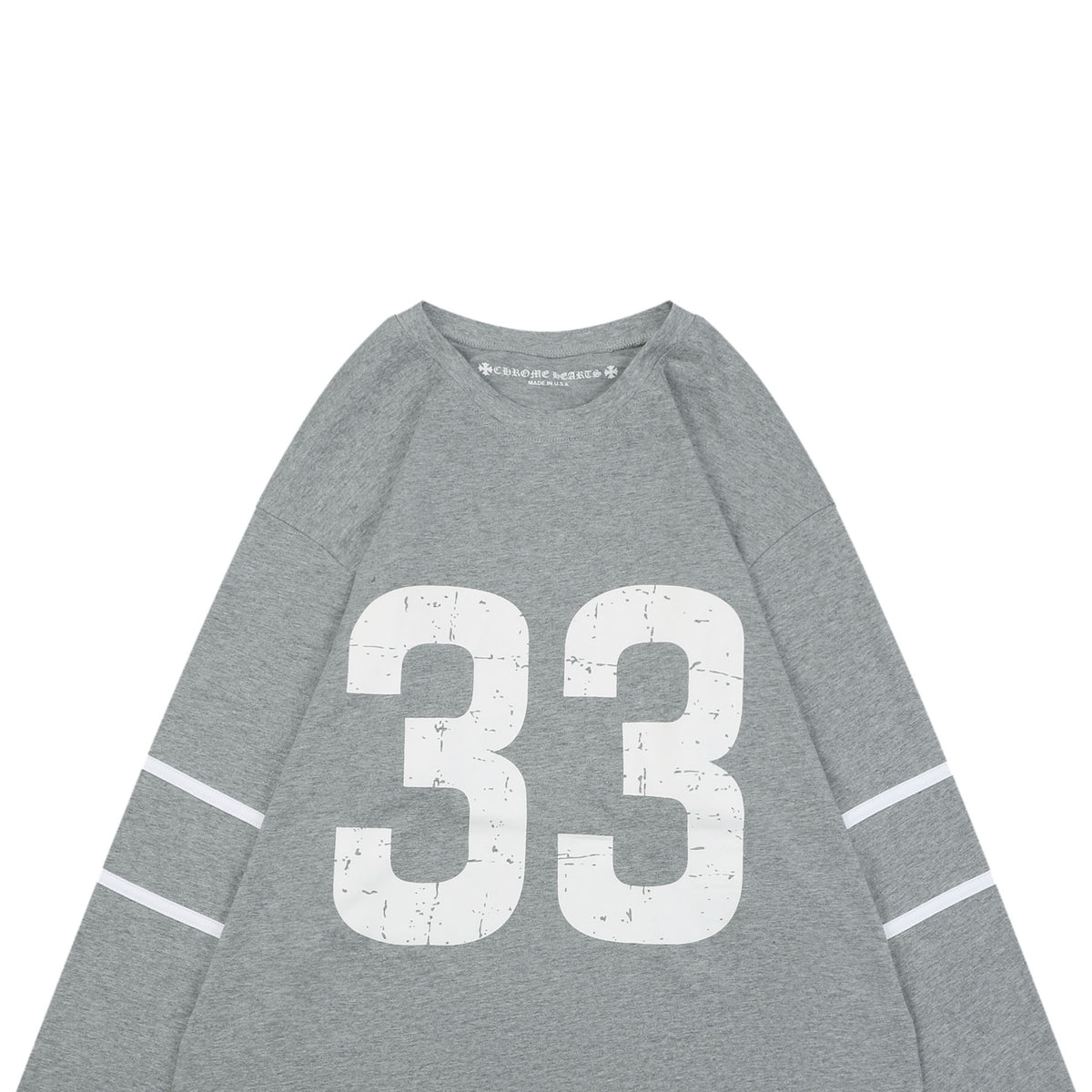 Chrome Hearts #33 Sanskrit Cross Print Long Sleeve – Grey