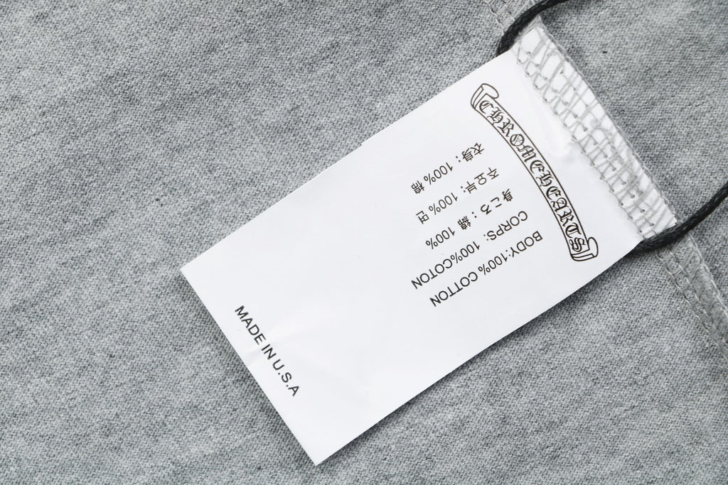 Chrome Hearts #33 Sanskrit Cross Print Long Sleeve – Grey
