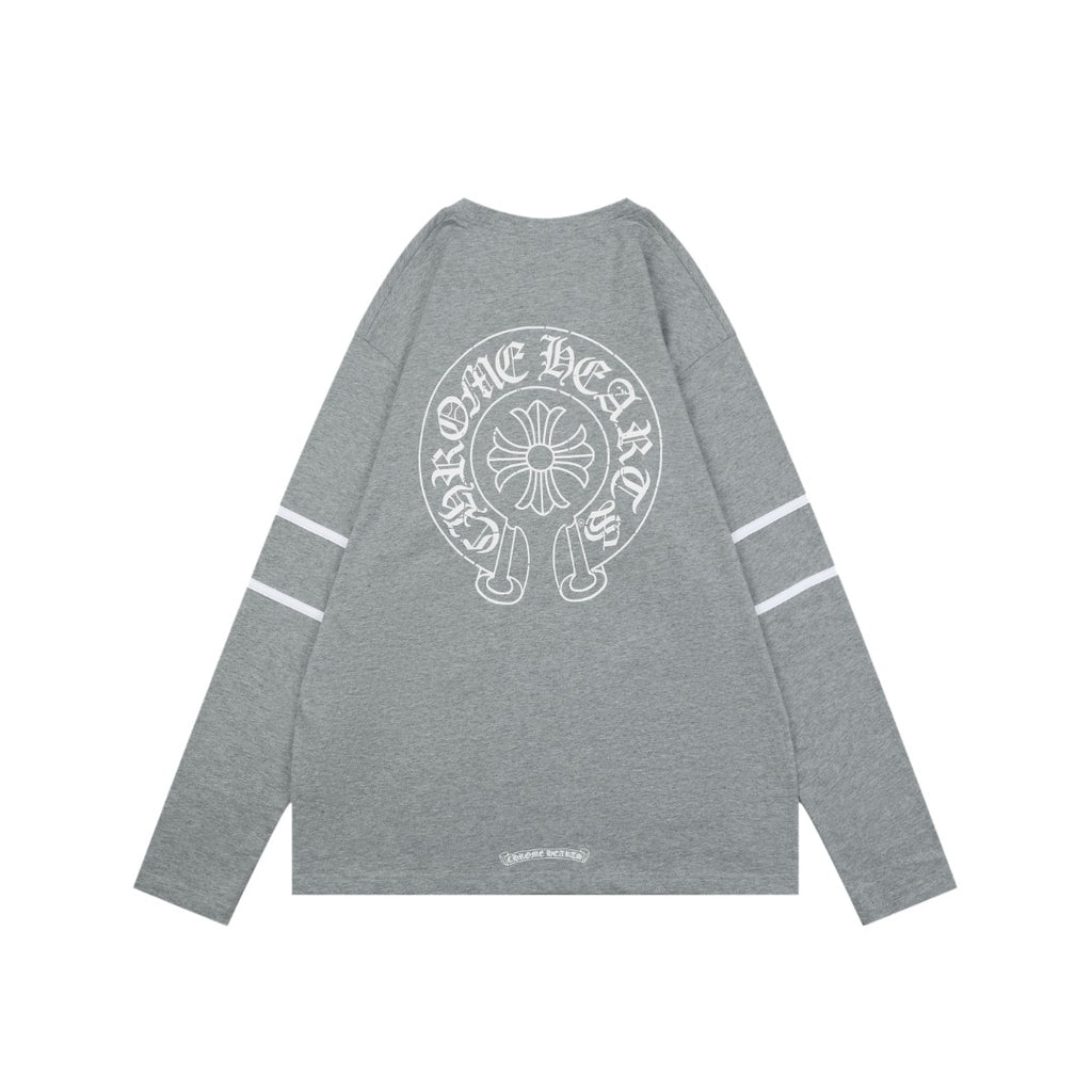 Chrome Hearts #33 Sanskrit Cross Print Long Sleeve – Grey