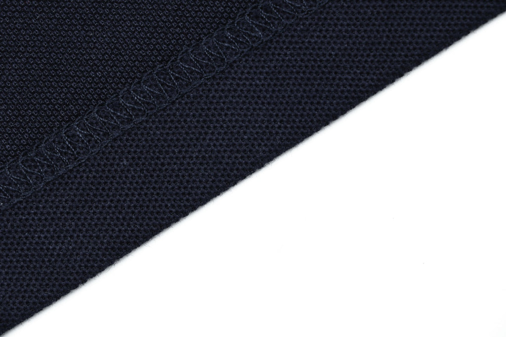 Moncler Black & Red Tipped Collar Polo Shirt – Navy