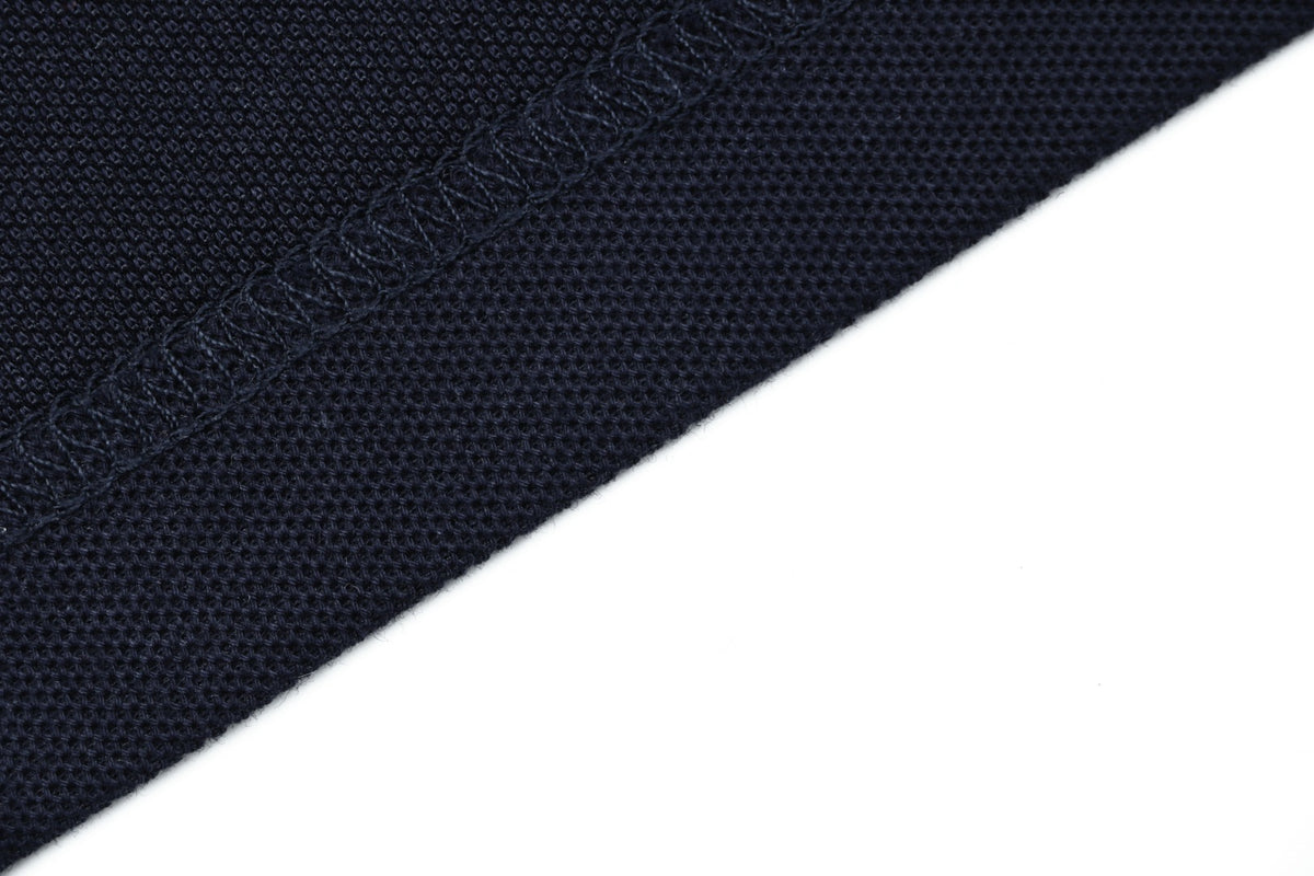 Moncler Black & Red Tipped Collar Polo Shirt – Navy