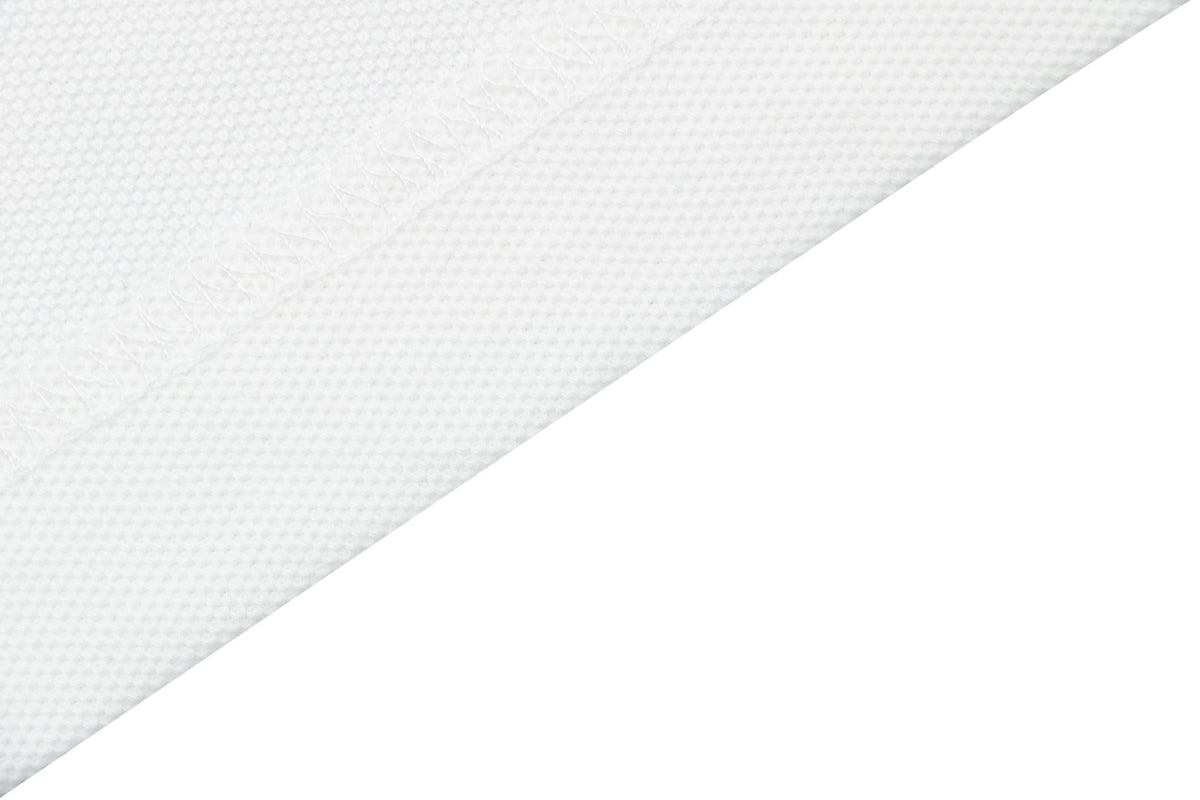Moncler Black & Red Tipped Collar Polo Shirt – White