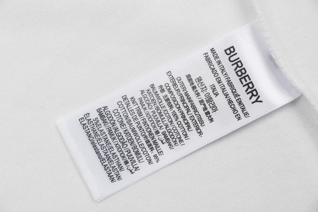 Burberry Tartan Equestrian Knight Embroidered Polo Shirt – White