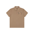 Burberry Tartan Equestrian Knight Embroidered Polo Shirt – Khaki