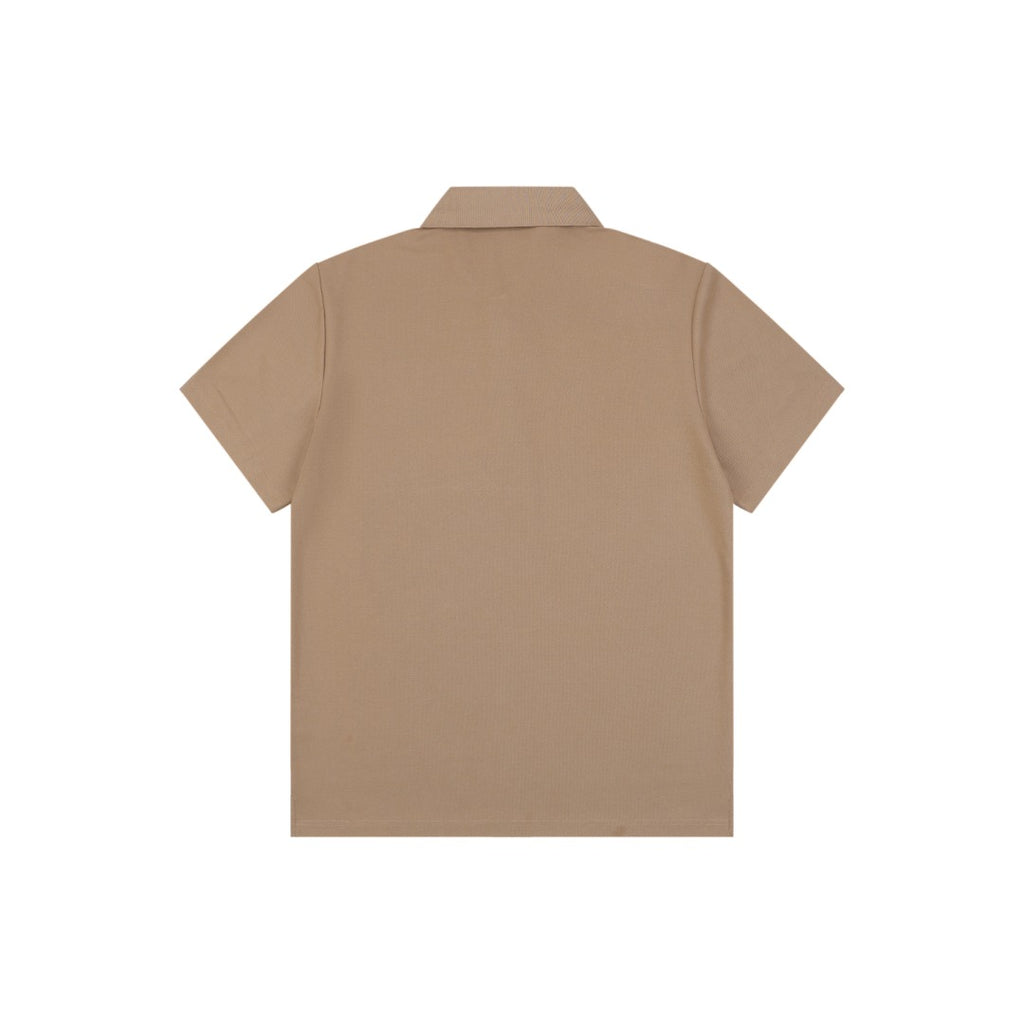Burberry Tartan Equestrian Knight Embroidered Polo Shirt – Khaki