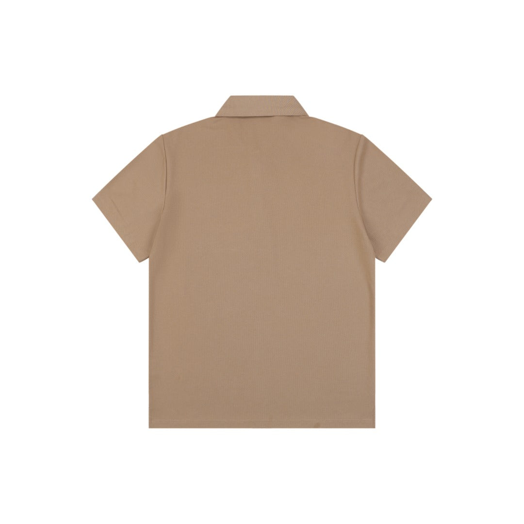 Burberry Tartan Equestrian Knight Embroidered Polo Shirt – Khaki
