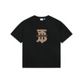 Burberry Tartan TB Monogram Oversized Short-Sleeve T-Shirt – Black