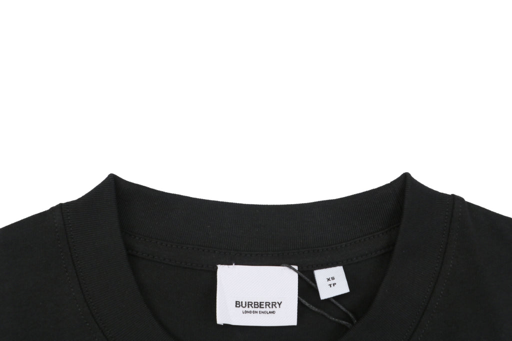 Burberry Tartan TB Monogram Oversized Short-Sleeve T-Shirt – Black