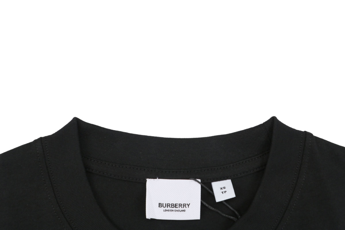 Burberry Tartan TB Monogram Oversized Short-Sleeve T-Shirt – Black