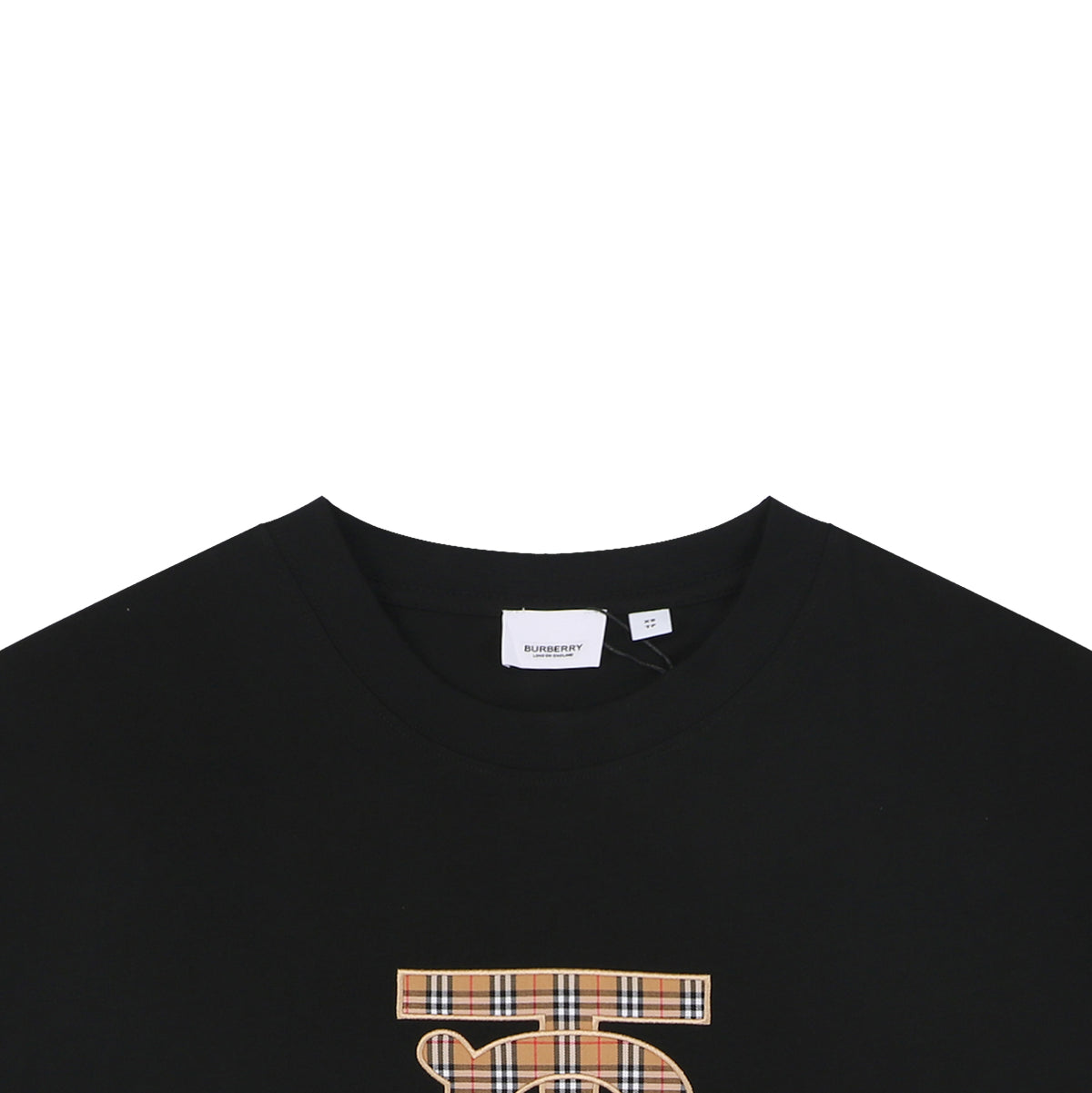 Burberry Tartan TB Monogram Oversized Short-Sleeve T-Shirt – Black