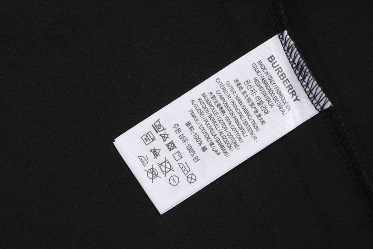 Burberry Tartan TB Monogram Oversized Short-Sleeve T-Shirt – Black