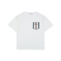 Dior Striped Faux Pocket Short-Sleeve T-Shirt – White