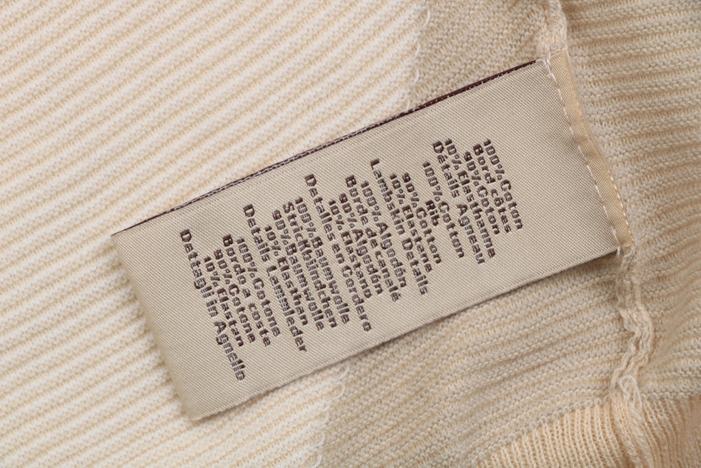 Hermès H-Buckle Jacquard Short-Sleeve Knit Top – Cream