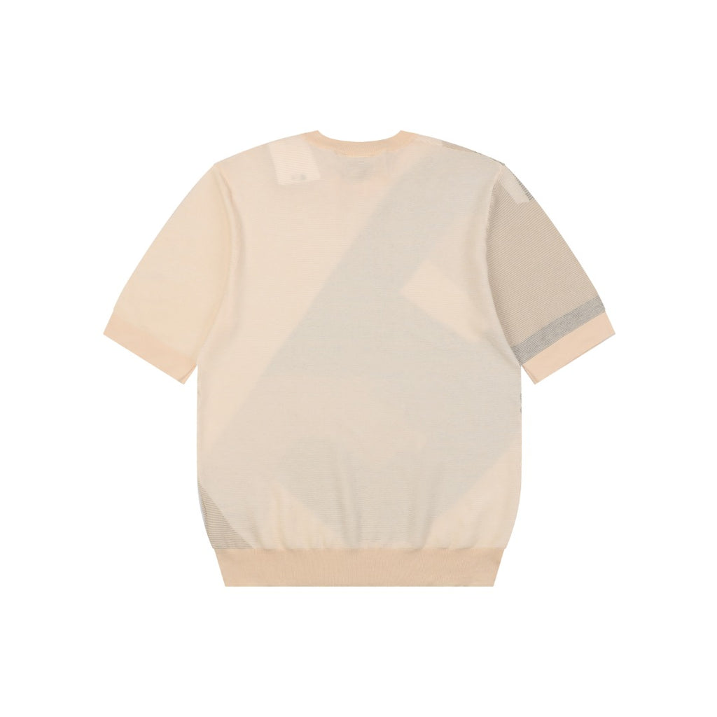 Hermès H-Buckle Jacquard Short-Sleeve Knit Top – Cream