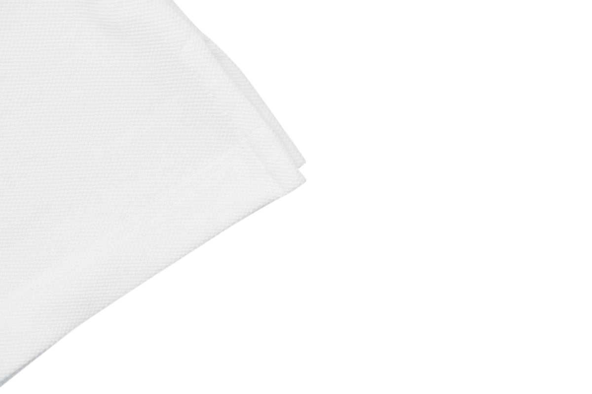 Miu Miu Mini Logo Embroidered Polo Shirt – White