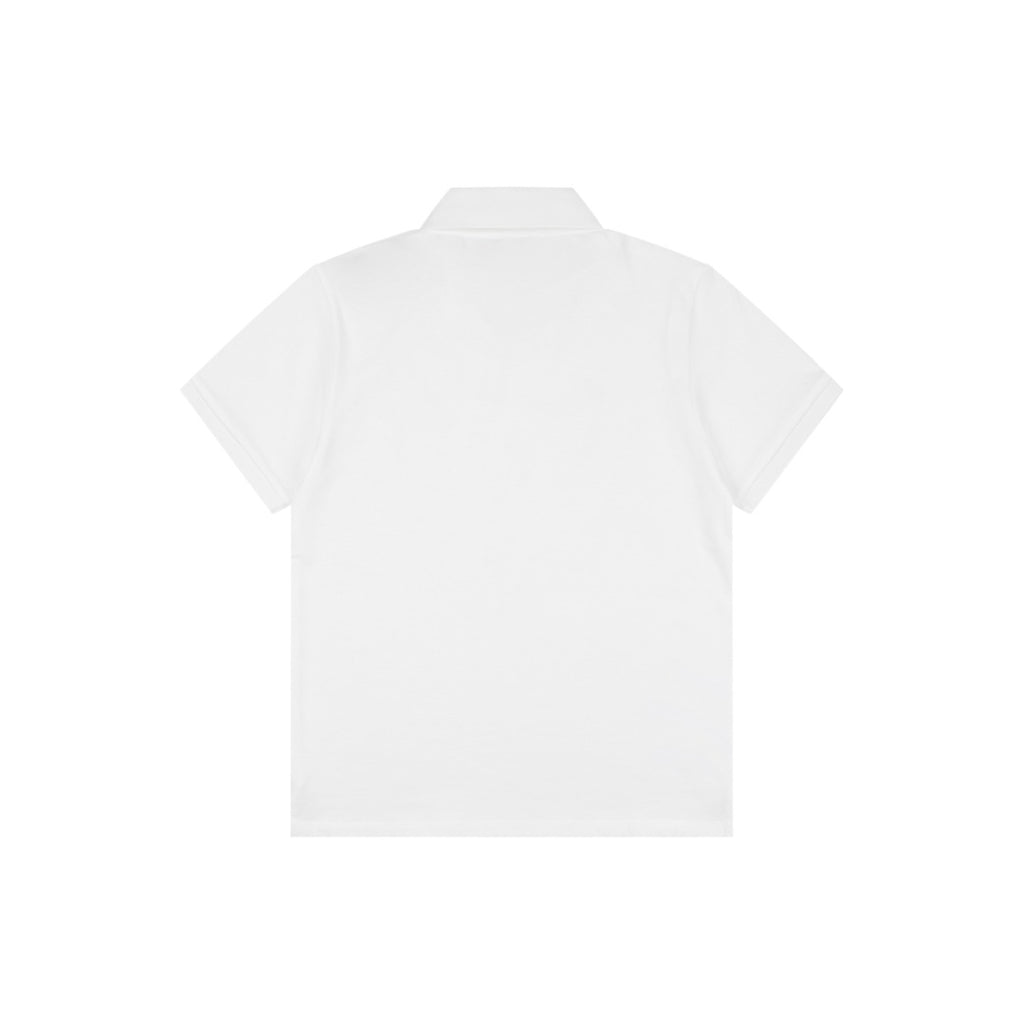 Miu Miu Mini Logo Embroidered Polo Shirt – White
