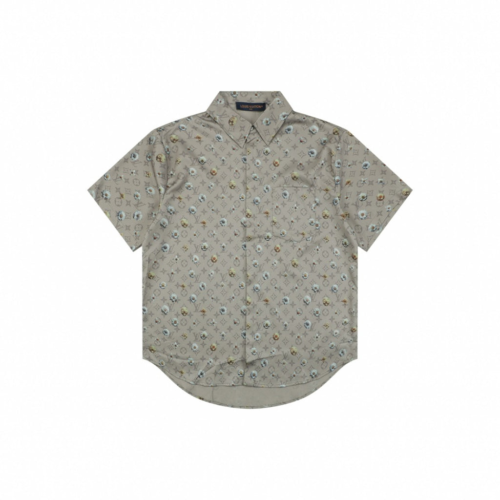 Louis Vuitton Daisy Monogram All-Over Print Short-Sleeve Shirt – Sage Green