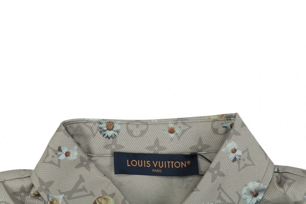 Louis Vuitton Daisy Monogram All-Over Print Short-Sleeve Shirt – Sage Green