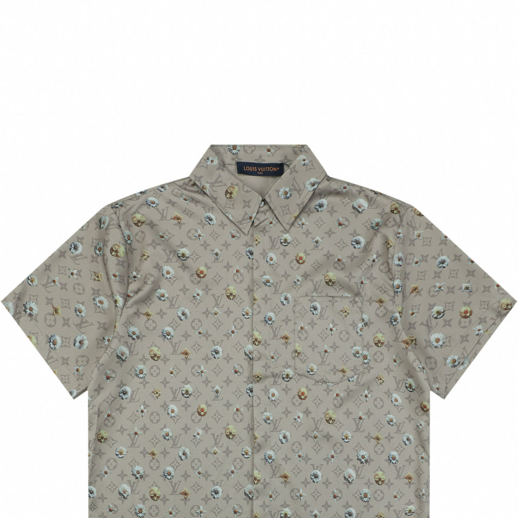 Louis Vuitton Daisy Monogram All-Over Print Short-Sleeve Shirt – Sage Green