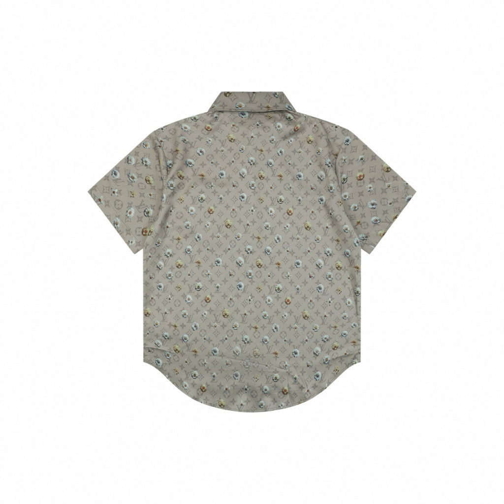 Louis Vuitton Daisy Monogram All-Over Print Short-Sleeve Shirt – Sage Green