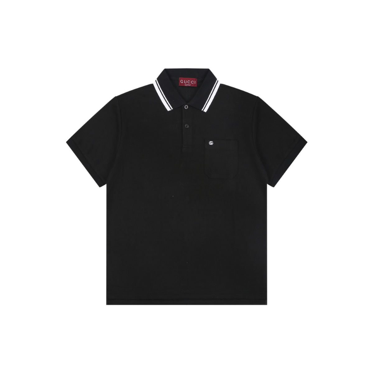 Gucci Double G Pocket Polo Shirt – Black