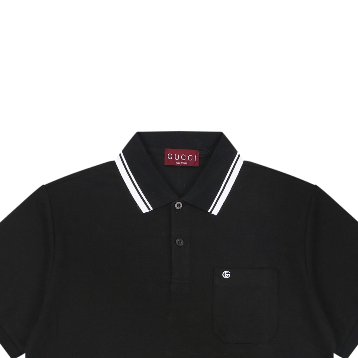 Gucci Double G Pocket Polo Shirt – Black
