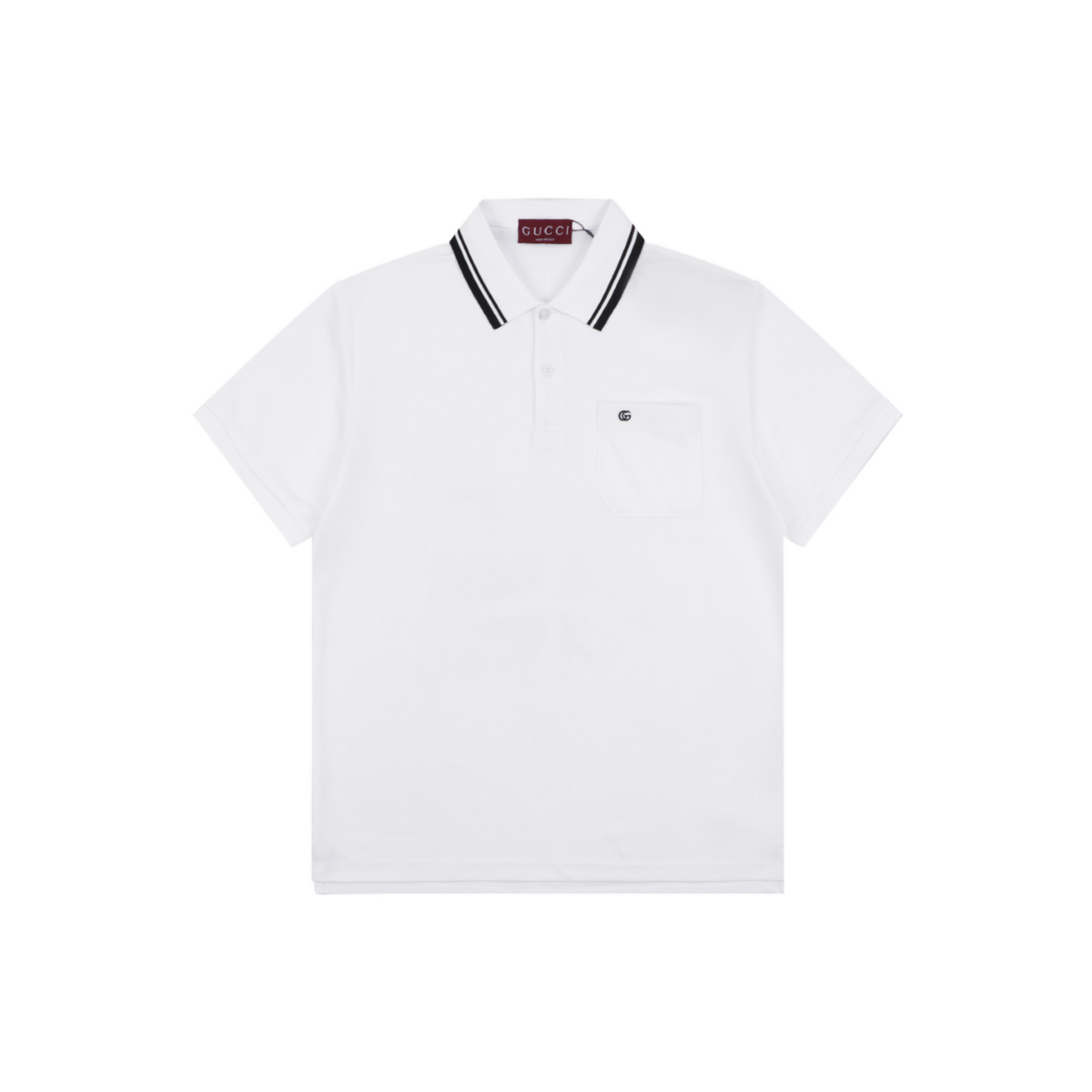 Gucci Double G Pocket Polo Shirt – White