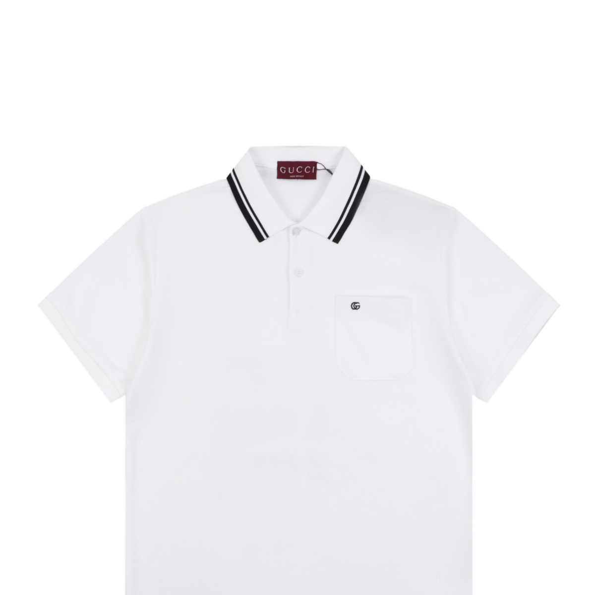 Gucci Double G Pocket Polo Shirt – White