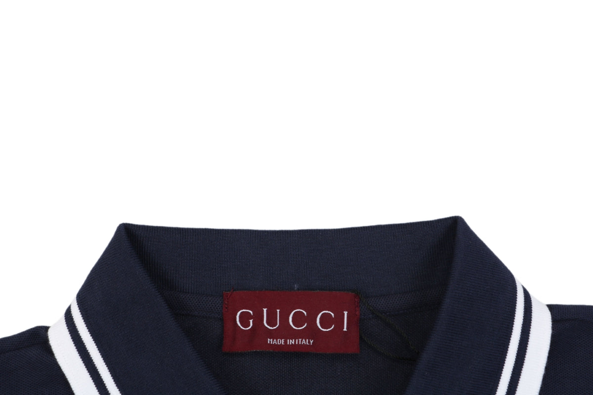 Gucci Double G Pocket Polo Shirt – Navy