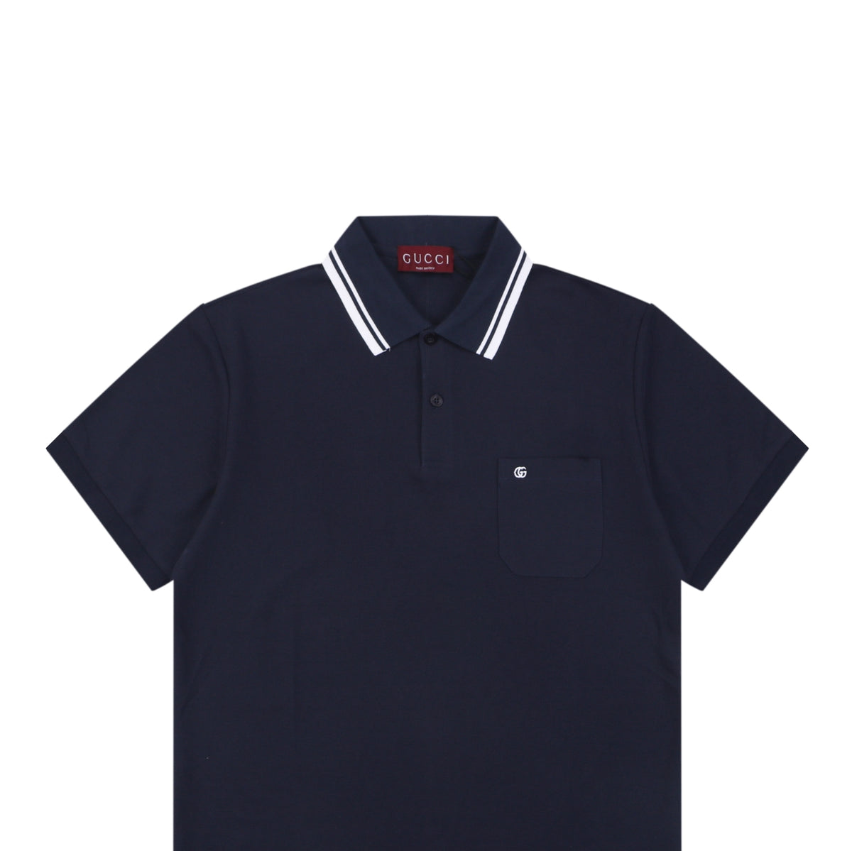 Gucci Double G Pocket Polo Shirt – Navy
