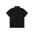 Prada Jacquard Medal Badge Contrast Collar Polo Shirt – Black