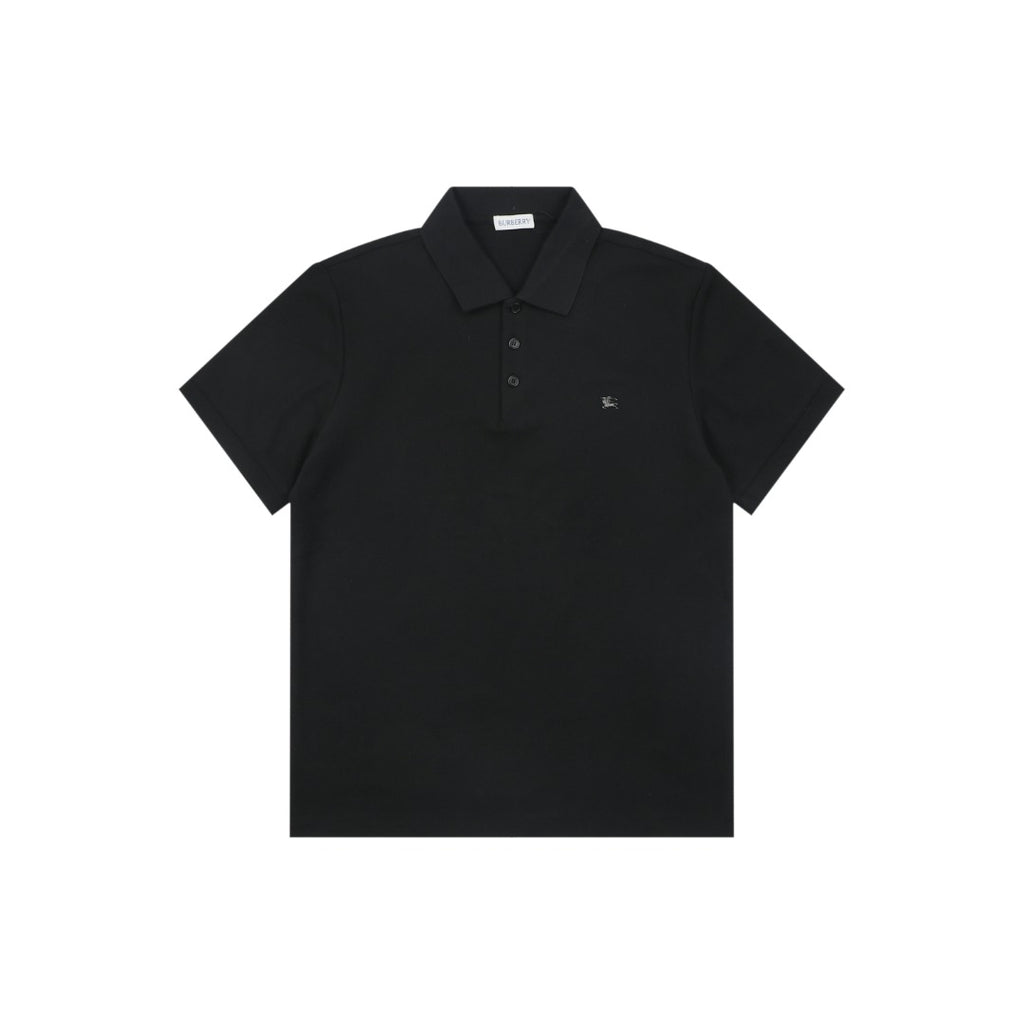 Burberry Metal Equestrian Knight Polo Shirt – Black