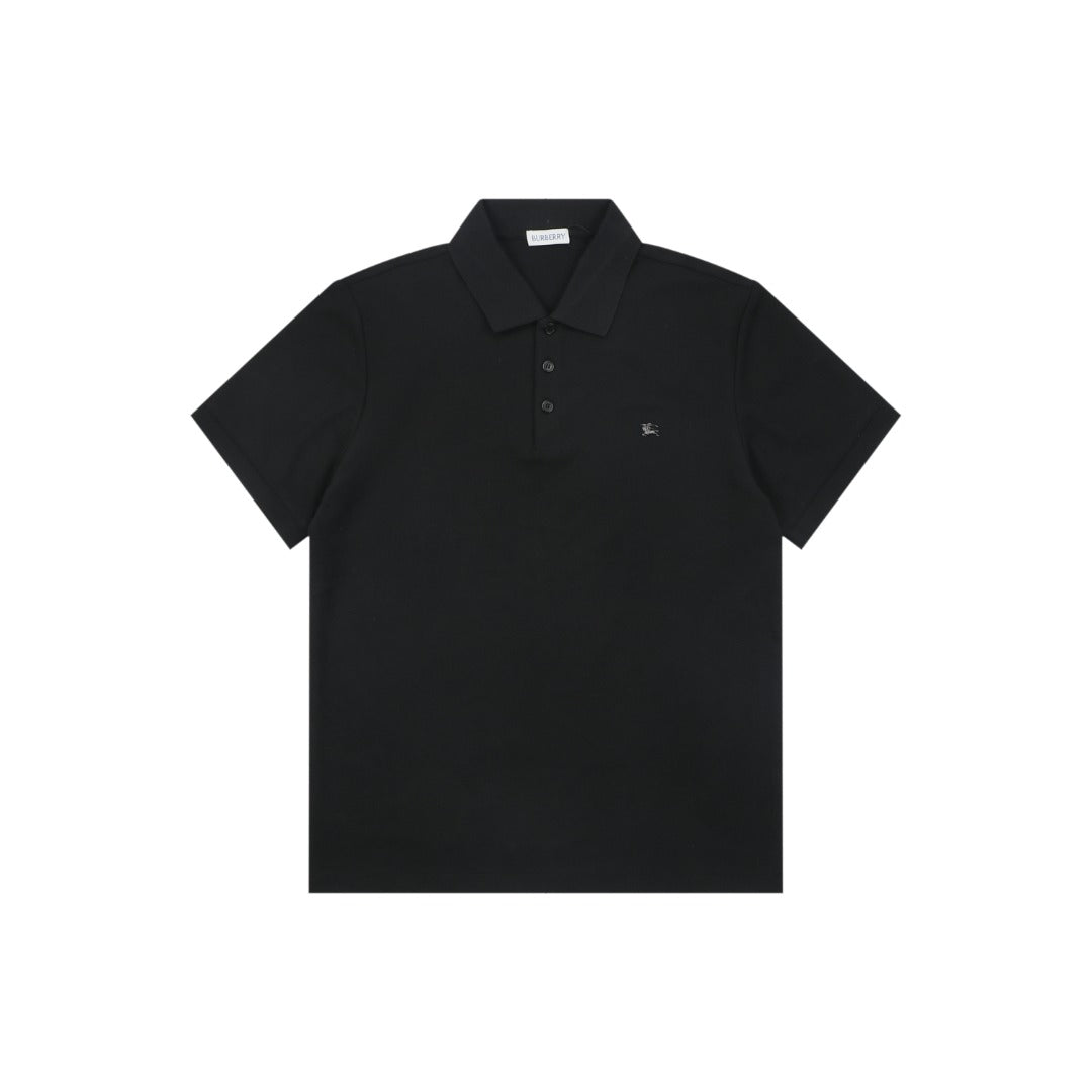 Burberry Metal Equestrian Knight Polo Shirt – Black