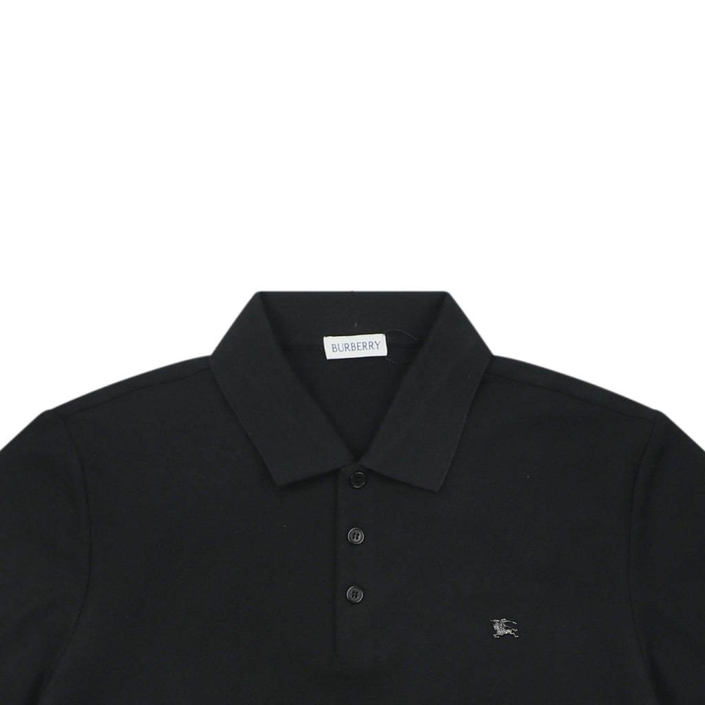 Burberry Metal Equestrian Knight Polo Shirt – Black