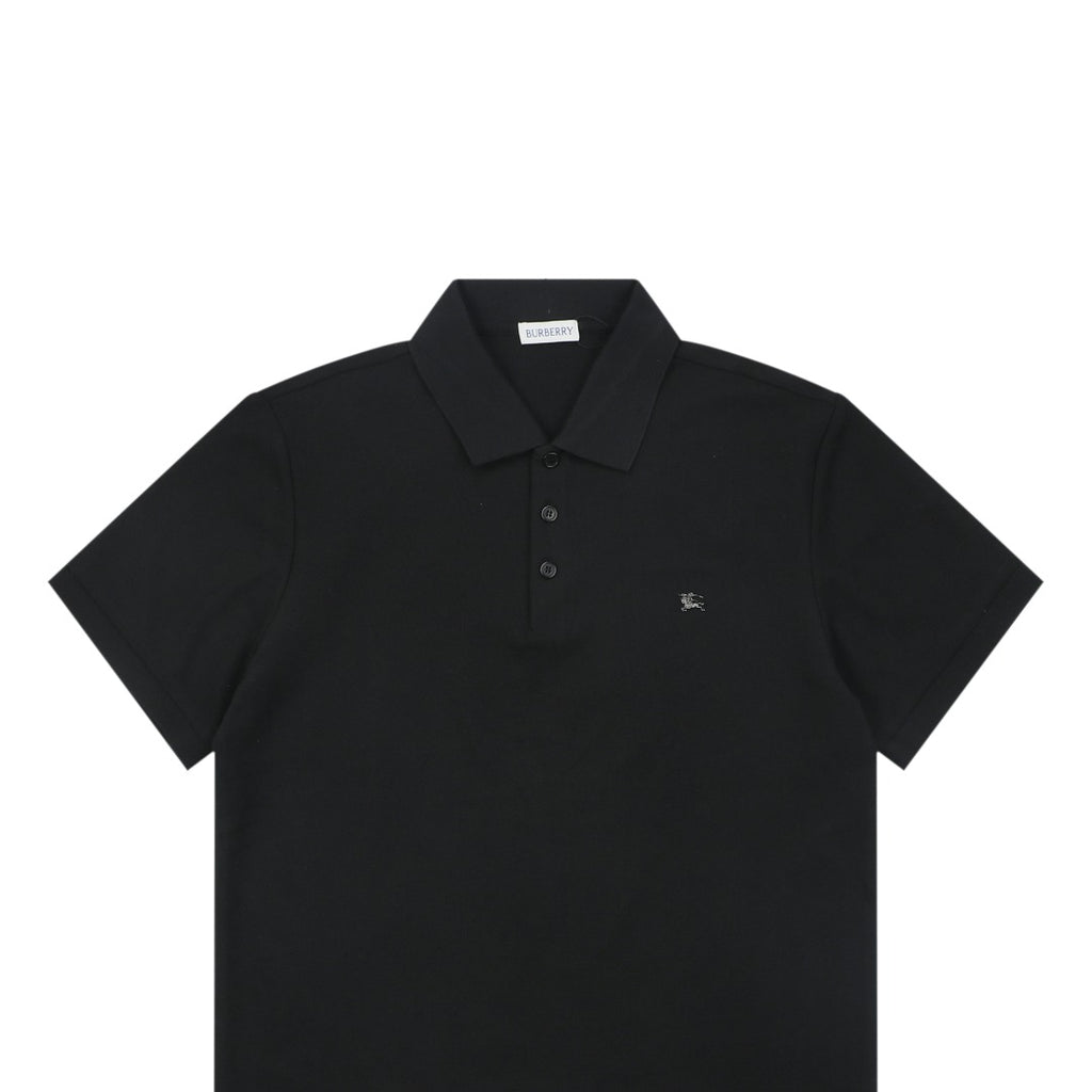 Burberry Metal Equestrian Knight Polo Shirt – Black