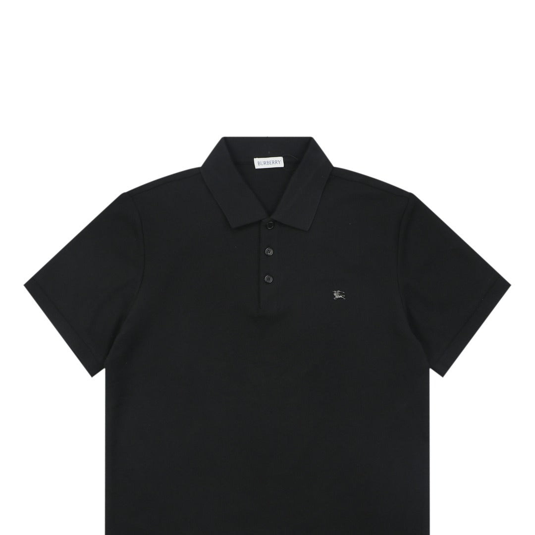 Burberry Metal Equestrian Knight Polo Shirt – Black