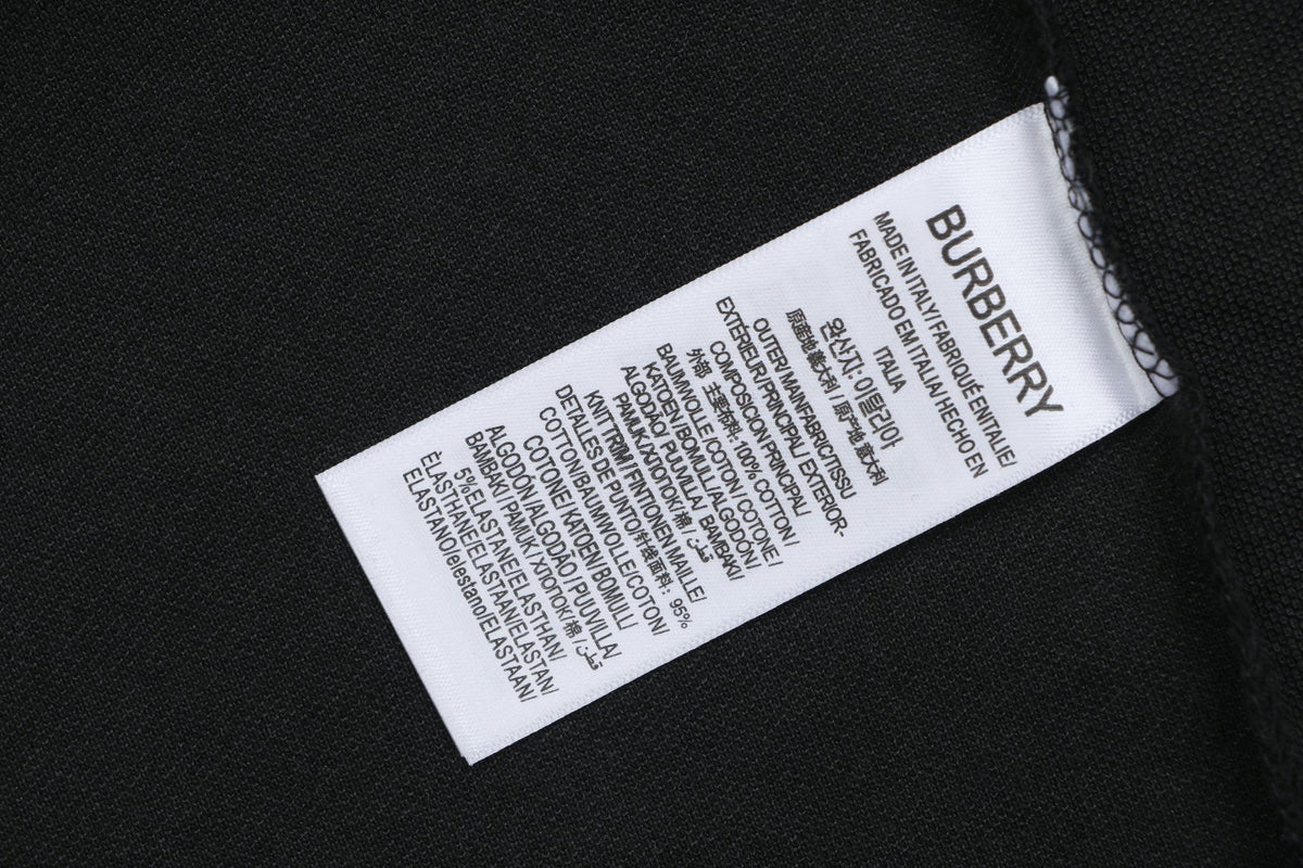 Burberry Metal Equestrian Knight Polo Shirt – Black