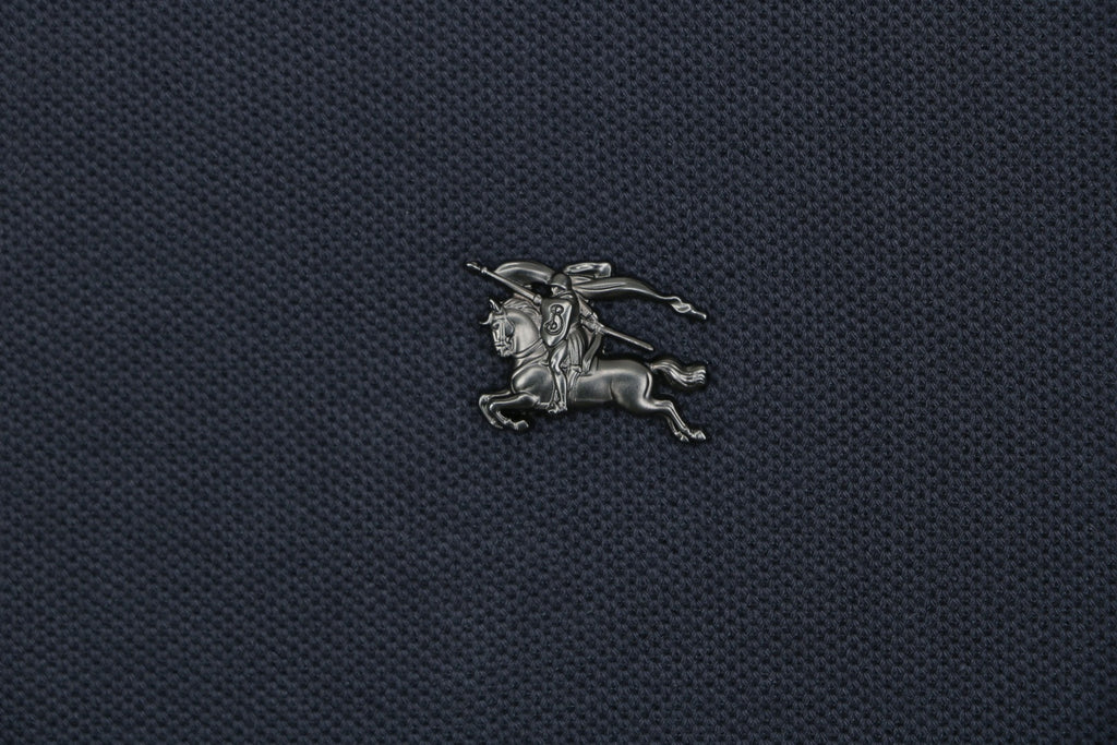 Burberry Metal Equestrian Knight Polo Shirt – Navy
