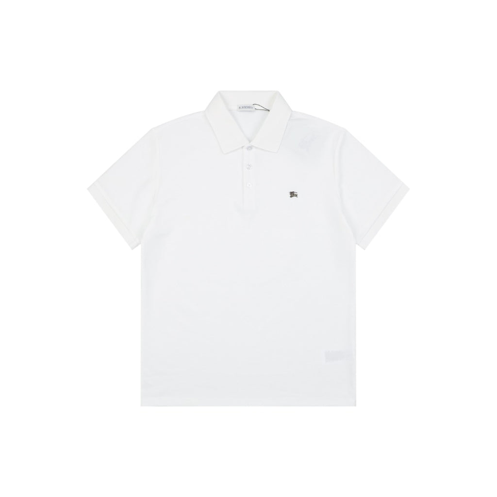 Burberry Metal Equestrian Knight Polo Shirt – White